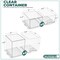 Sorbus Acrylic Storage Containers with Pull-Out Drawers - 4 Pack, 2 Variety Sizes Clear Stackable Storage Bins Set